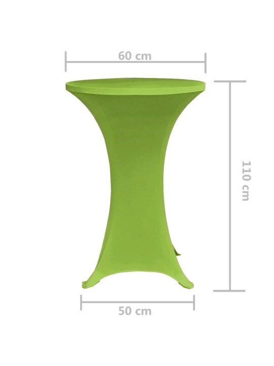 Strečový návlek na stůl 2 ks 60 cm zelený