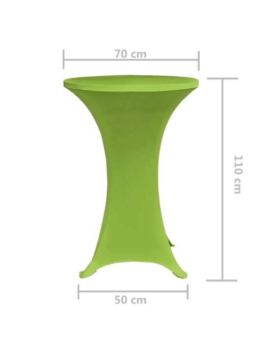Strečový návlek na stůl 2 ks 70 cm zelený
