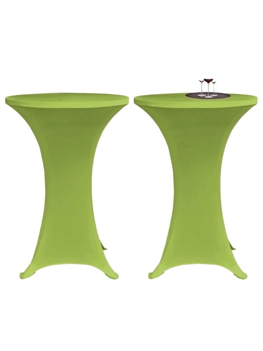 Strečový návlek na stůl 2 ks 70 cm zelený