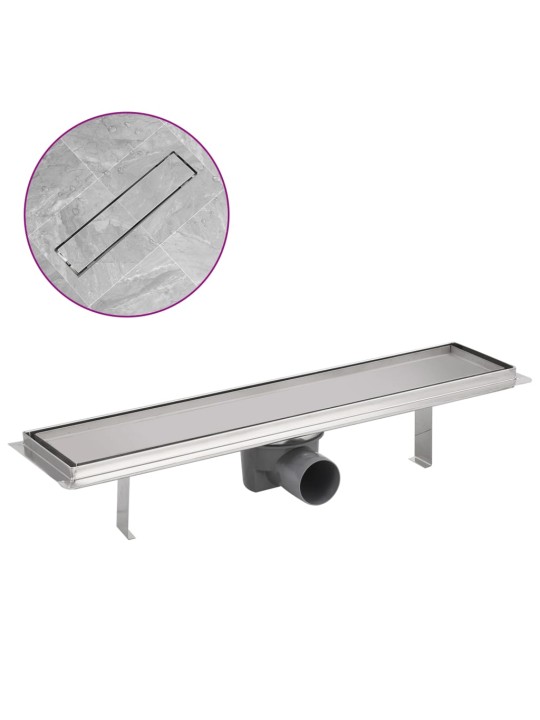 Sprchový odtokový žlab rovný 530x140 mm nerezová ocel