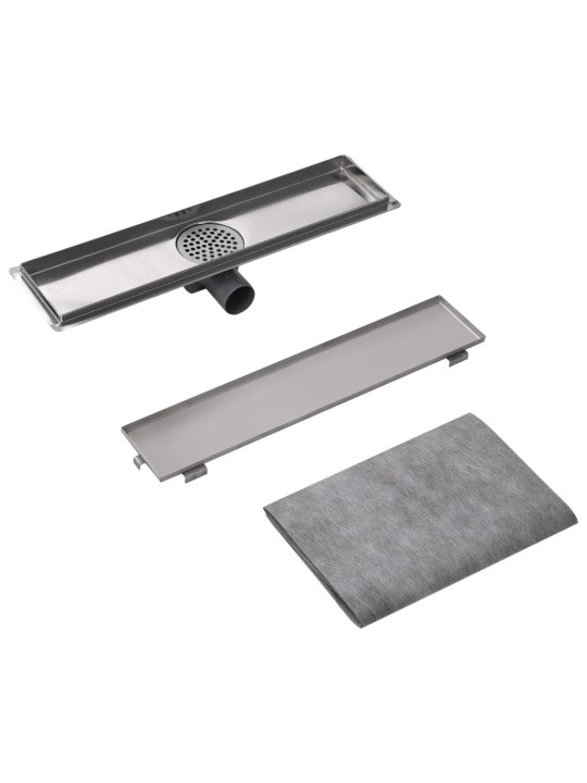 Sprchový odtokový žlab rovný 530x140 mm nerezová ocel