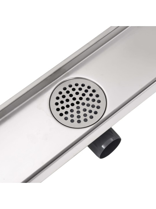 Rovný sprchový odtokový žlab 630x140 mm z nerezové oceli