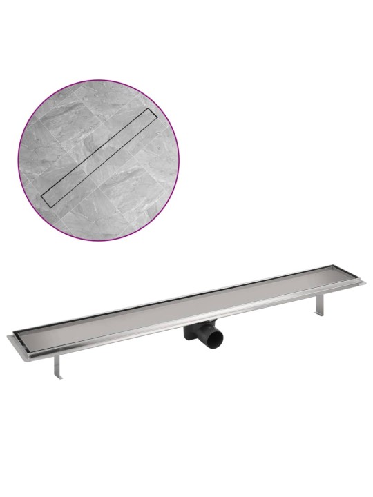 Rovný sprchový odtokový žlab 930 x 140 mm nerezová ocel