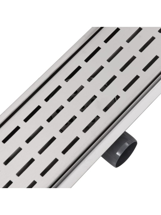 Rovný sprchový odtokový žlab čárky 830x140 mm nerezová ocel