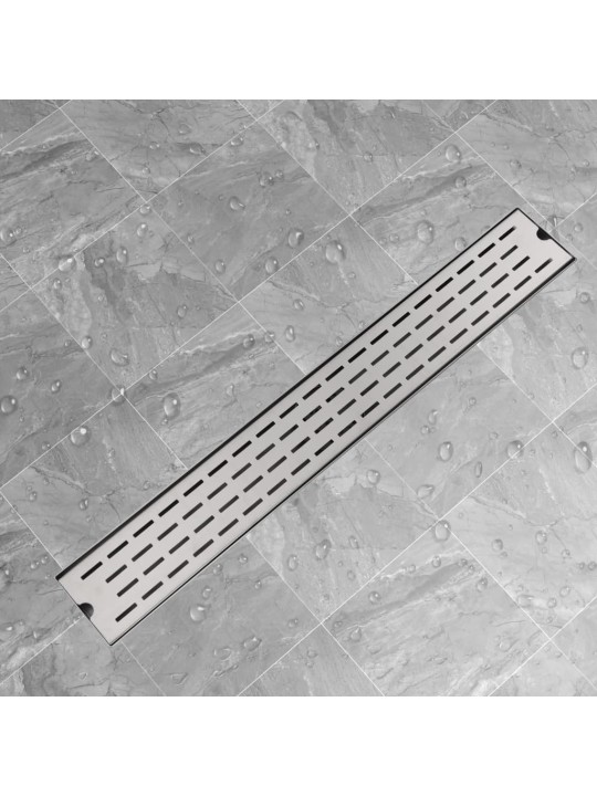 Rovný sprchový odtokový žlab čárky 830x140 mm nerezová ocel