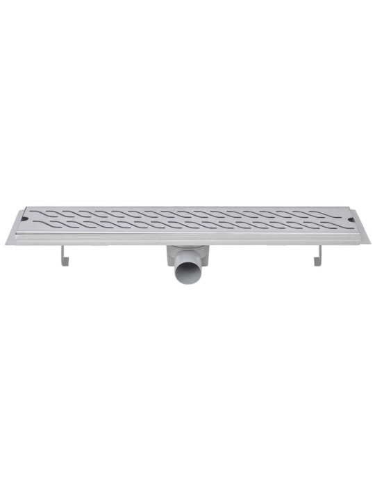 Rovný sprchový odtokový žlab vlnky 630x140 mm nerezová ocel