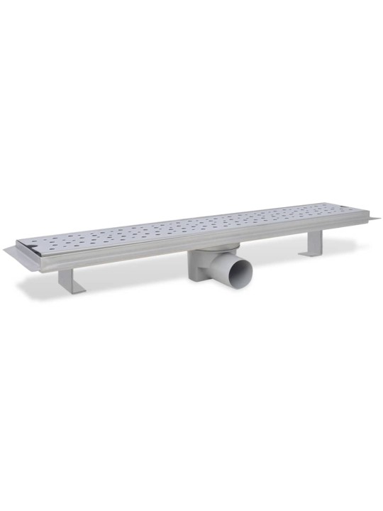 Rovný sprchový odtokový žlab bubliny 630 x 140 mm nerezová ocel