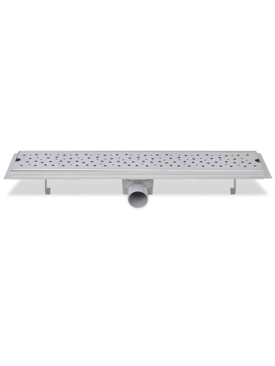 Rovný sprchový odtokový žlab bubliny 630 x 140 mm nerezová ocel