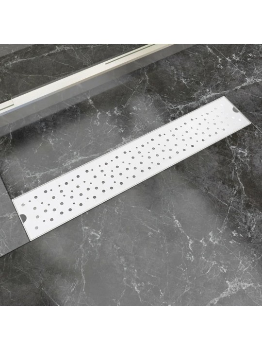 Rovný sprchový odtokový žlab bubliny 630 x 140 mm nerezová ocel