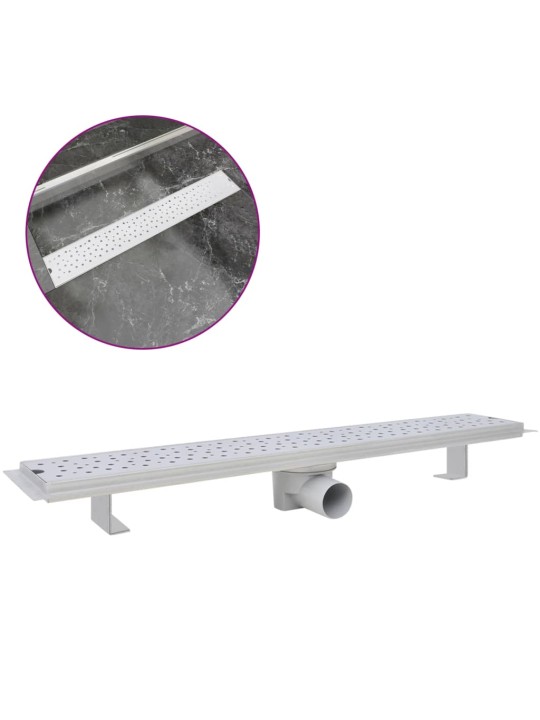 Rovný sprchový odtokový žlab bubliny 730x140 mm nerezová ocel