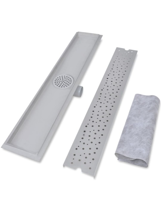 Rovný sprchový odtokový žlab bubliny 730x140 mm nerezová ocel