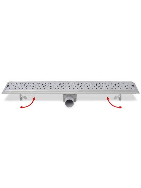 Rovný sprchový odtokový žlab bubliny 730x140 mm nerezová ocel