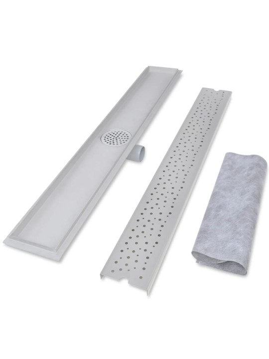 Rovný sprchový odtokový žlab bubliny 930 x 140 mm nerezová ocel