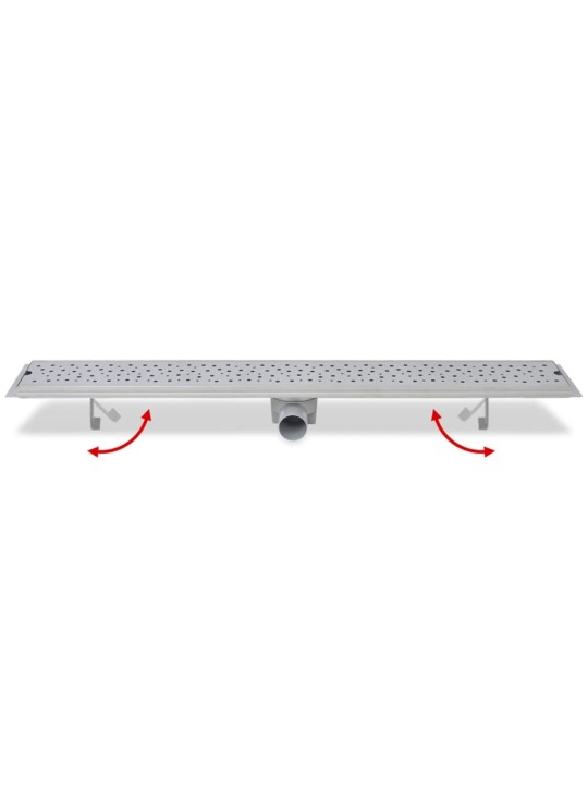 Rovný sprchový odtokový žlab bubliny 930 x 140 mm nerezová ocel