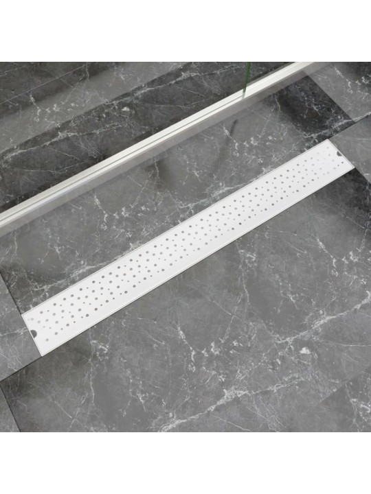 Rovný sprchový odtokový žlab bubliny 930 x 140 mm nerezová ocel