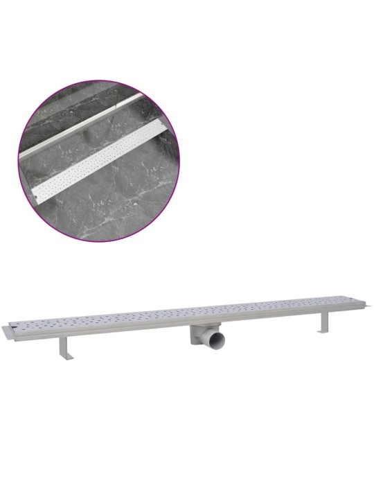 Rovný sprchový odtokový žlab bubliny 1030x140 mm nerezová ocel