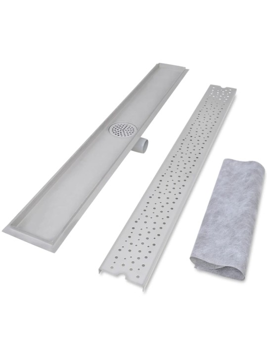 Rovný sprchový odtokový žlab bubliny 1030x140 mm nerezová ocel