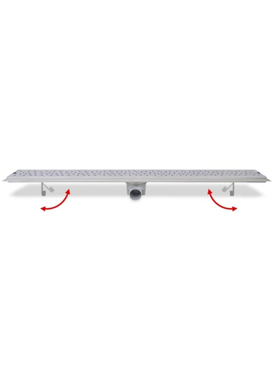 Rovný sprchový odtokový žlab bubliny 1030x140 mm nerezová ocel
