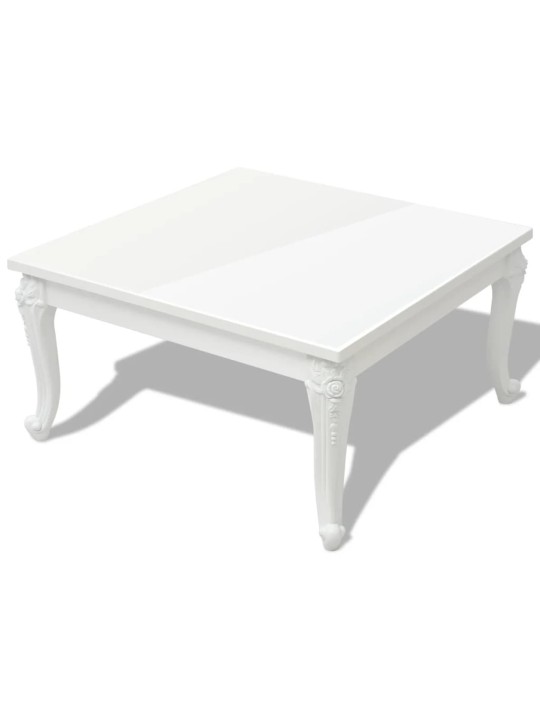 Konferenční stolek 80x80x42 cm vysoký lesk bílý