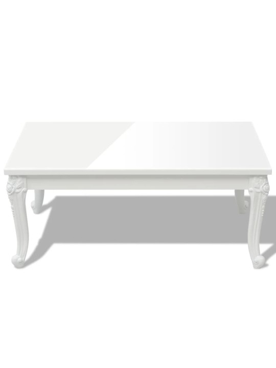 Konferenční stolek 100x60x42 cm vysoký lesk bílý