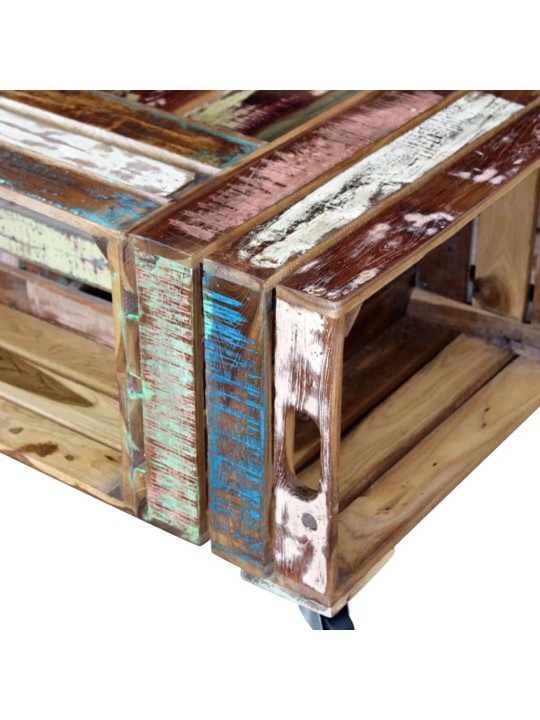 Konferenční stolek masivní recyklované dřevo 70x70x35 cm