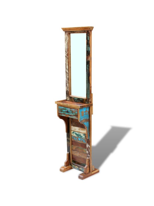 Zrcadlo do předsíně masivní recyklované dřevo 47 x 23 x 180 cm