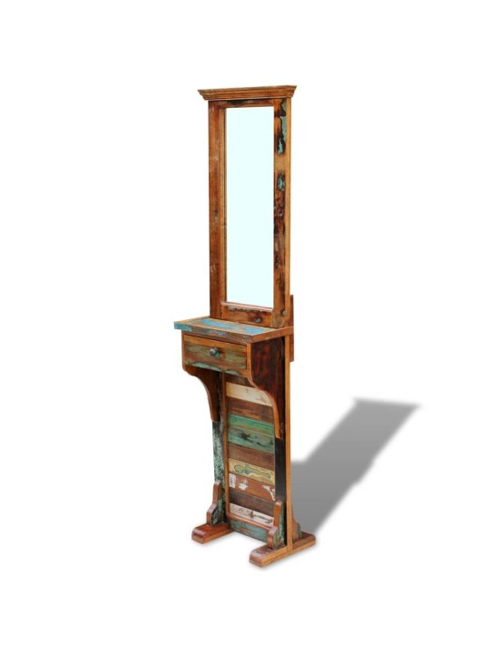 Zrcadlo do předsíně masivní recyklované dřevo 47 x 23 x 180 cm