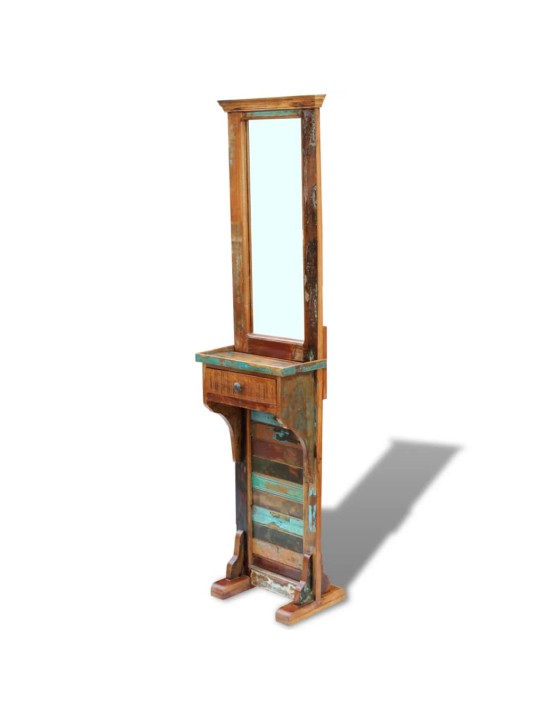 Zrcadlo do předsíně masivní recyklované dřevo 47 x 23 x 180 cm