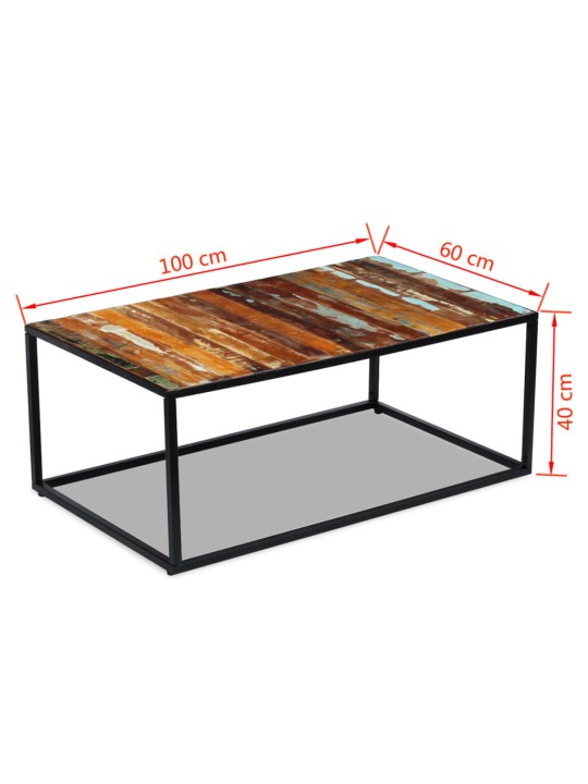 Konferenční stolek masivní pražcové dřevo 100 x 60 x 40 cm