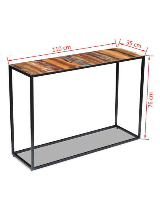 Konzolový stolek masivní recyklované dřevo 110 x 35 x 76 cm