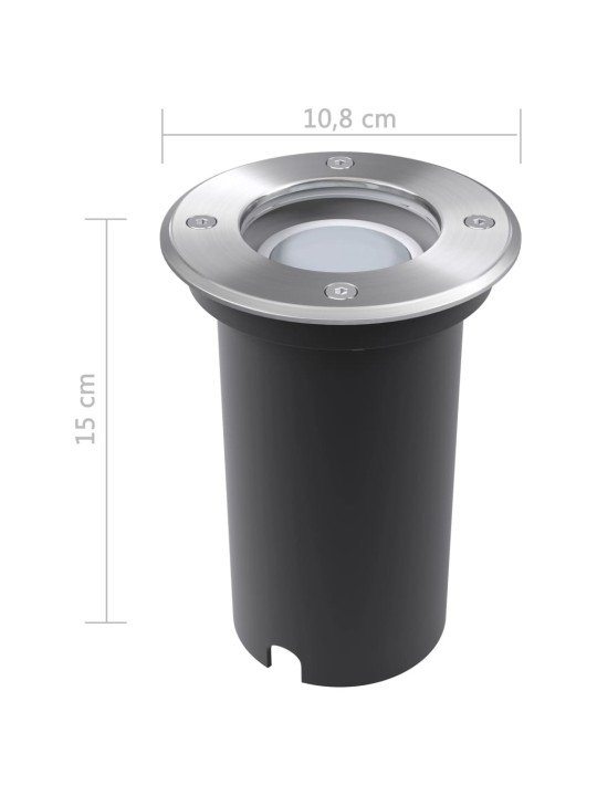 Venkovní zemní LED svítidla 3 ks kulatá