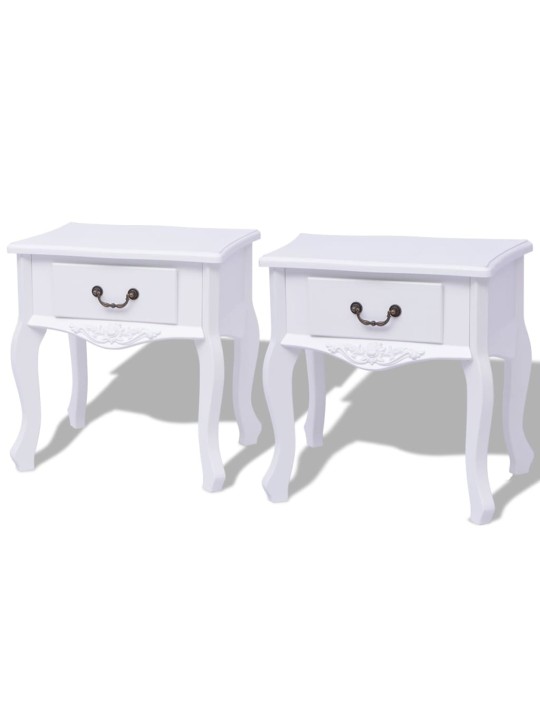 Noční stolky 2 ks MDF bílé