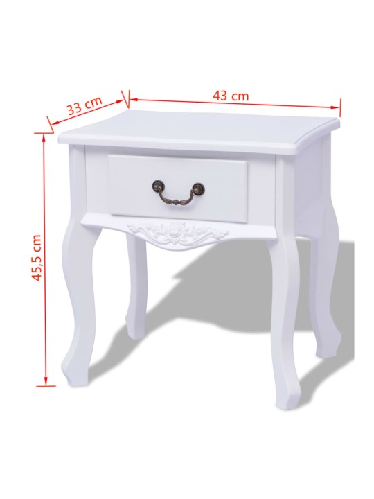 Noční stolky 2 ks MDF bílé