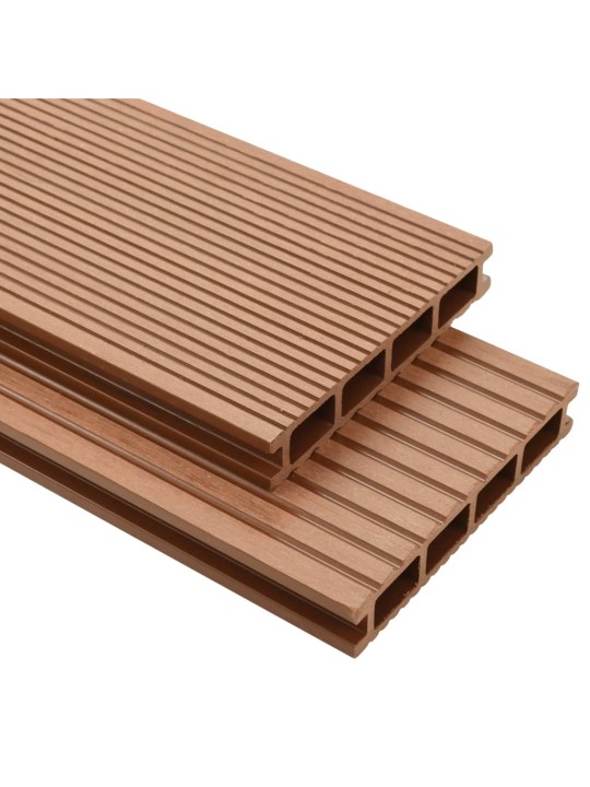 Wpc podlahová prkna na terasu + příslušenství 36 m² 2,2m hnědá