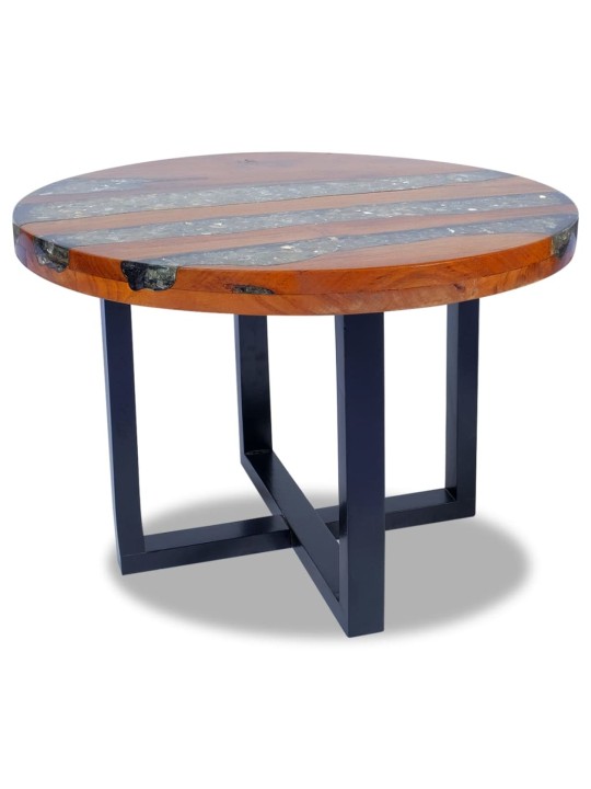 Konferenční stolek, teak a pryskyřice 60 cm