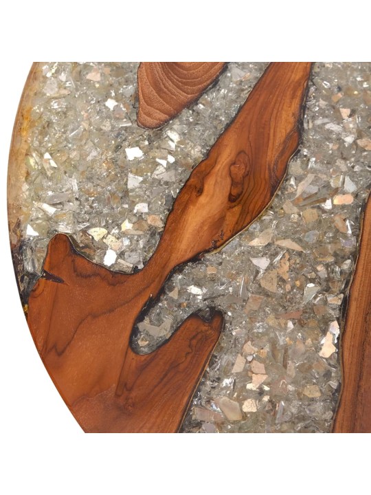 Konferenční stolek, teak a pryskyřice 60 cm
