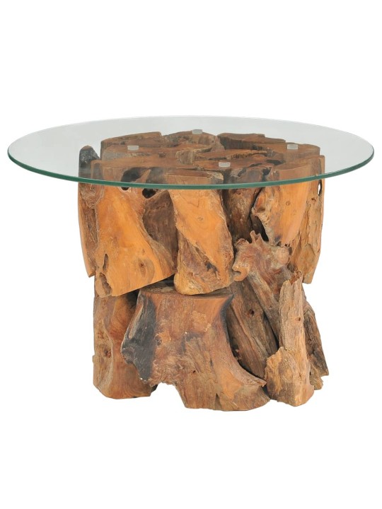 Konferenční stolek masivního teak naplavené dřevo 60 cm