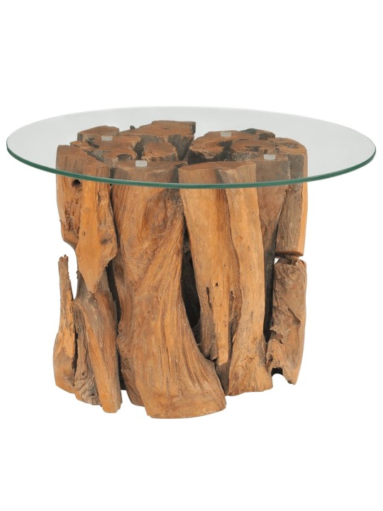 Konferenční stolek masivního teak naplavené dřevo 60 cm