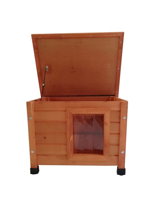 @Pet Venkovní domeček pro kočky XL 68,5x54x51,5 cm dřevo hnědý