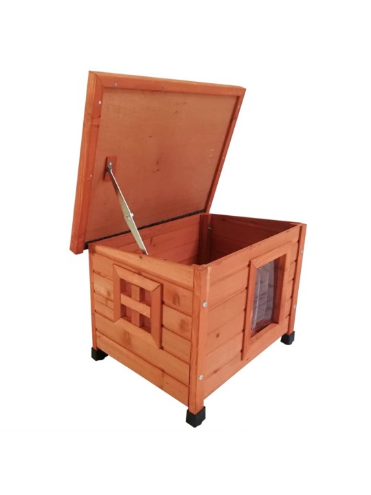 @Pet Venkovní domeček pro kočky XL 68,5x54x51,5 cm dřevo hnědý
