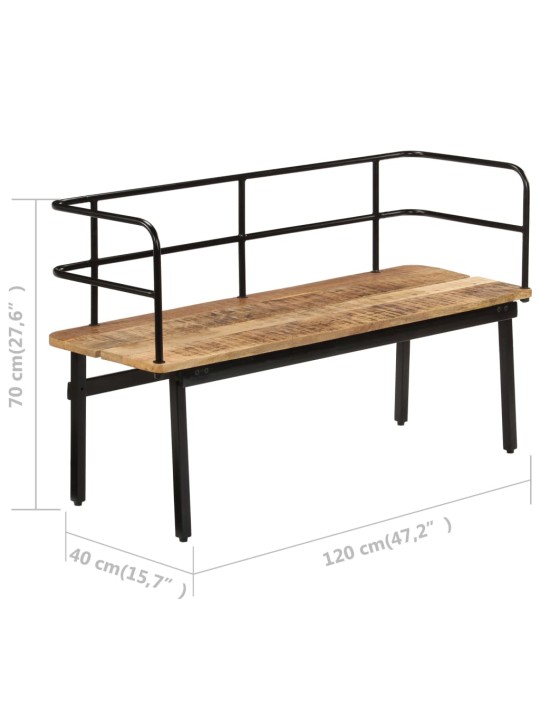 Lavice 120 x 40 x 70 cm masivní mangovníkové dřevo