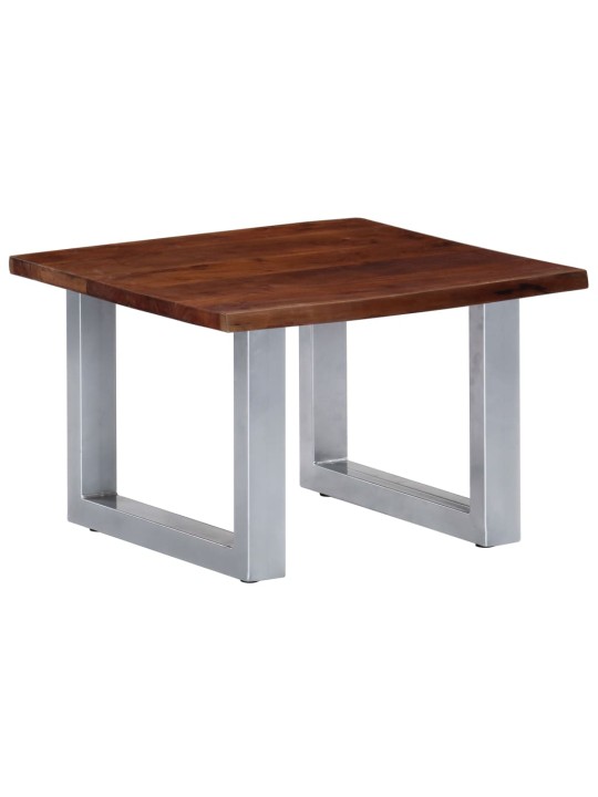 Konferenční stolek s živou hranou 60x60x40 cm masivní akácie