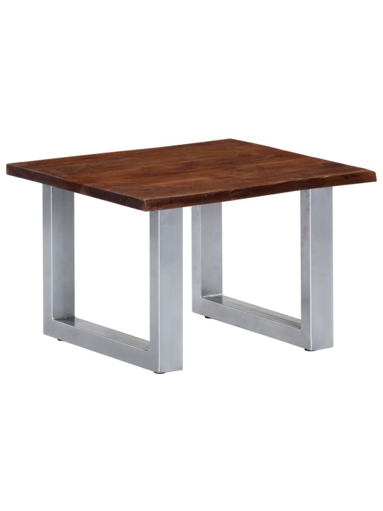 Konferenční stolek s živou hranou 60x60x40 cm masivní akácie