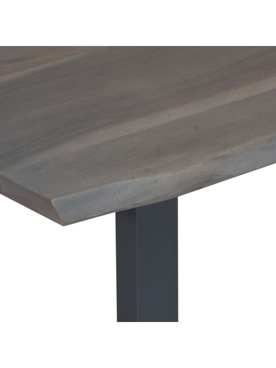 Konferenční stolek s živou hranou šedý 115x60x40cm dřevo akácie