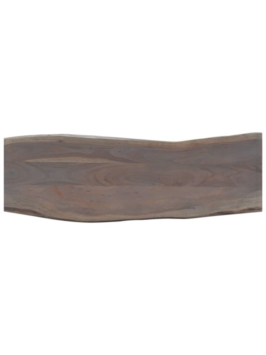 Konzolový stolek šedý 115 x 35 x 76 cm akáciové dřevo a železo