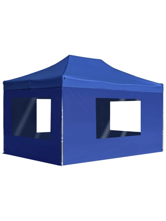Profesionální skládací party stan + stěny hliník 4,5x3 m modrý