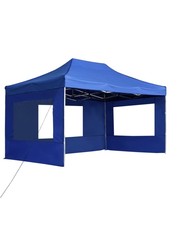 Profesionální skládací party stan + stěny hliník 4,5x3 m modrý
