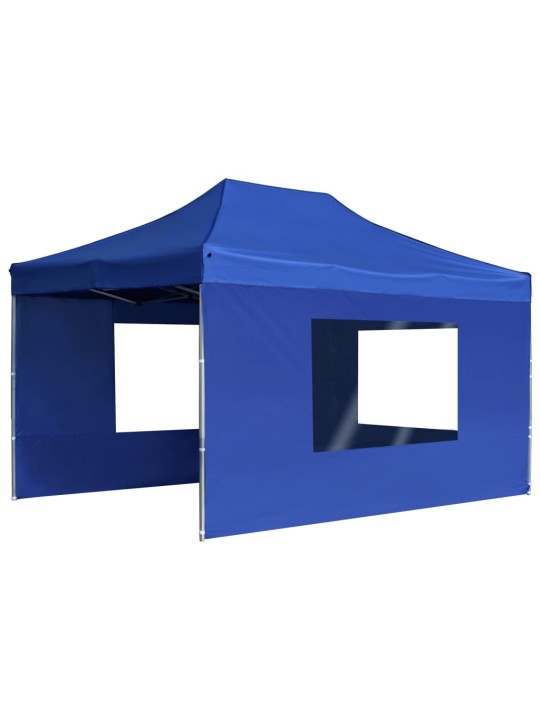 Profesionální skládací party stan + stěny hliník 4,5x3 m modrý