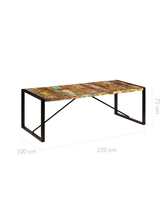 Jídelní stůl 220 x 100 x 75 cm masivní recyklované dřevo