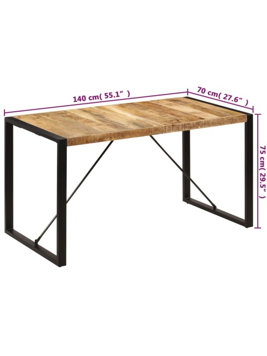 Jídelní stůl 140 x 70 x 75 cm masivní mangovníkové dřevo